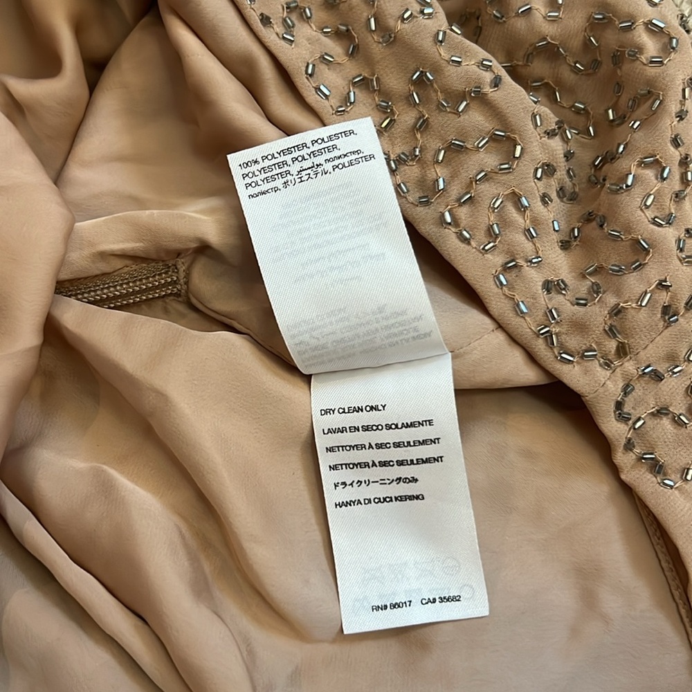 Bebe Beaded Open Back Dress Size Medium New With Tags - Picture 11 of 11